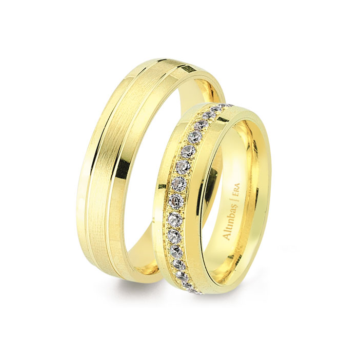 Altın Superlight İkili Alyans / E0219 Altınbaş