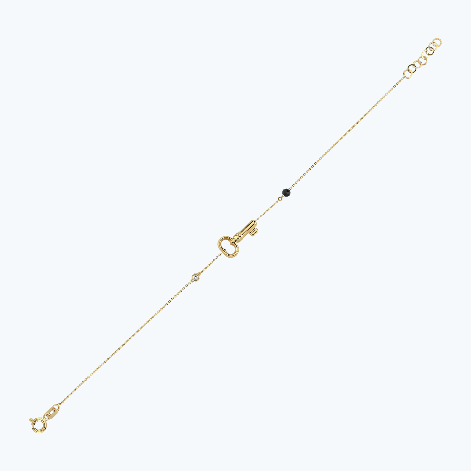 Pırlanta Spinel Taşlı Anahtar Bileklik - 1