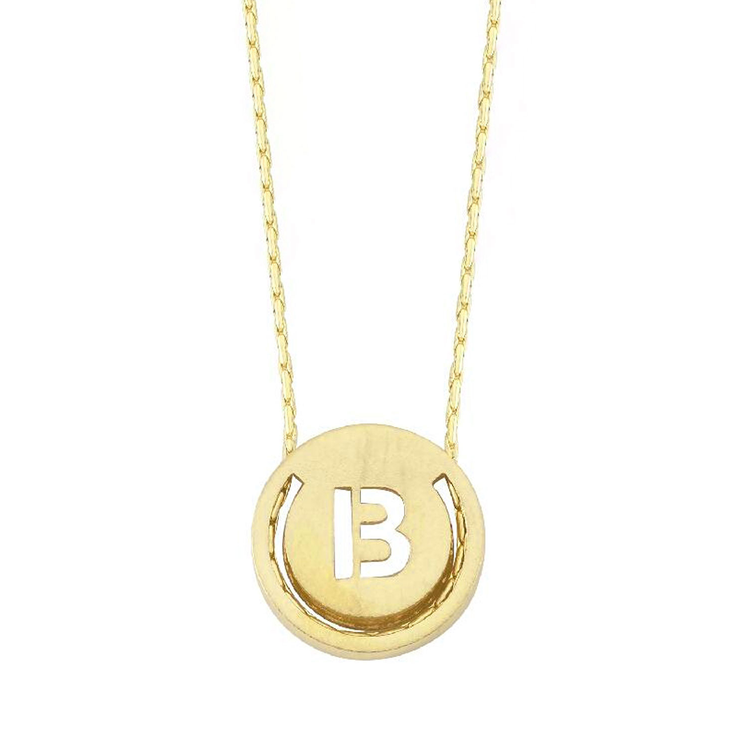 Altın B Harfi Kolye / 0011035170011 Altınbaş