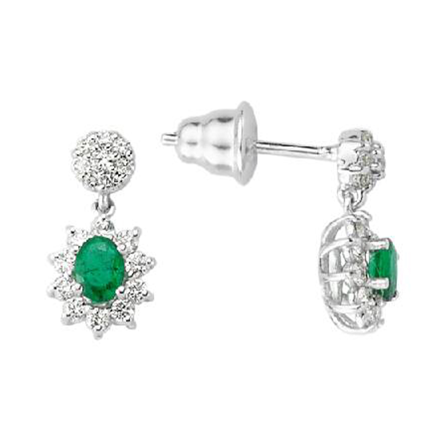 Pırlanta Zümrüt Küpe / P283282 Altınbaş