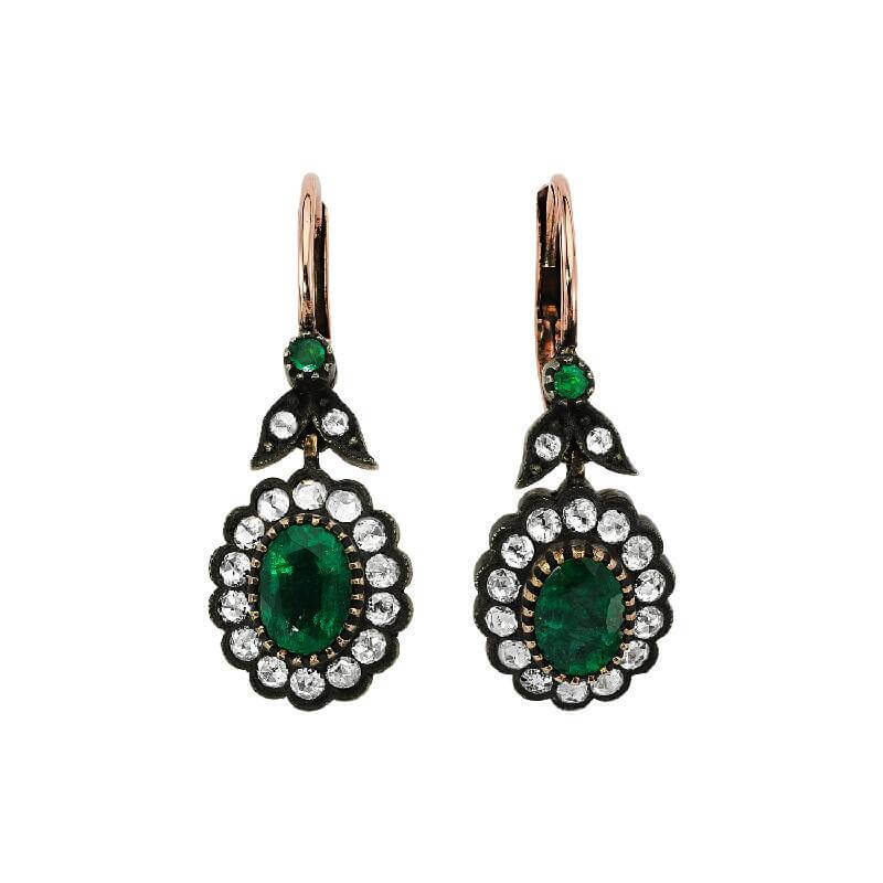 Elmas Zümrüt Küpe / P319082 Altınbaş