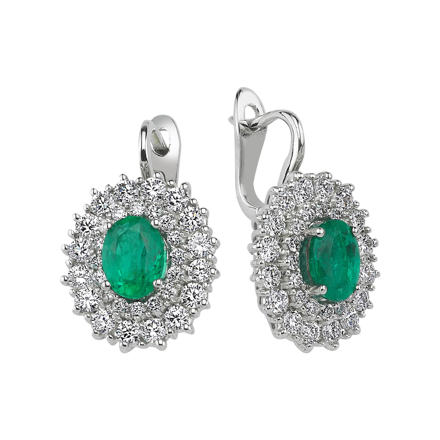 Pırlanta Zümrüt Küpe / P301454 Altınbaş