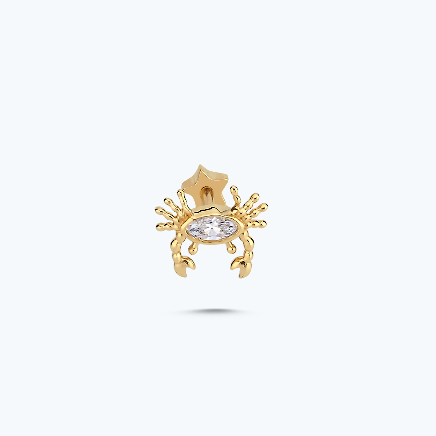 Altın Tragus Yengeç Piercing -1