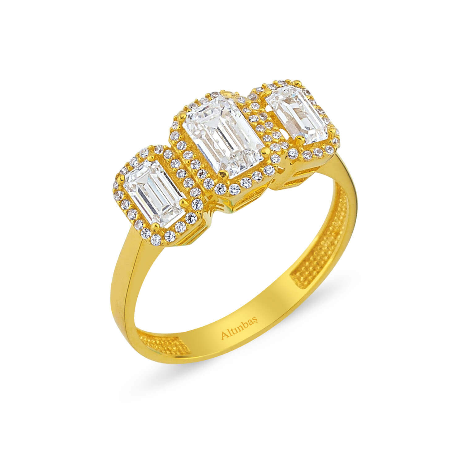 22 Ayar Altın Tria Yüzük / 0018635600031 Altınbaş