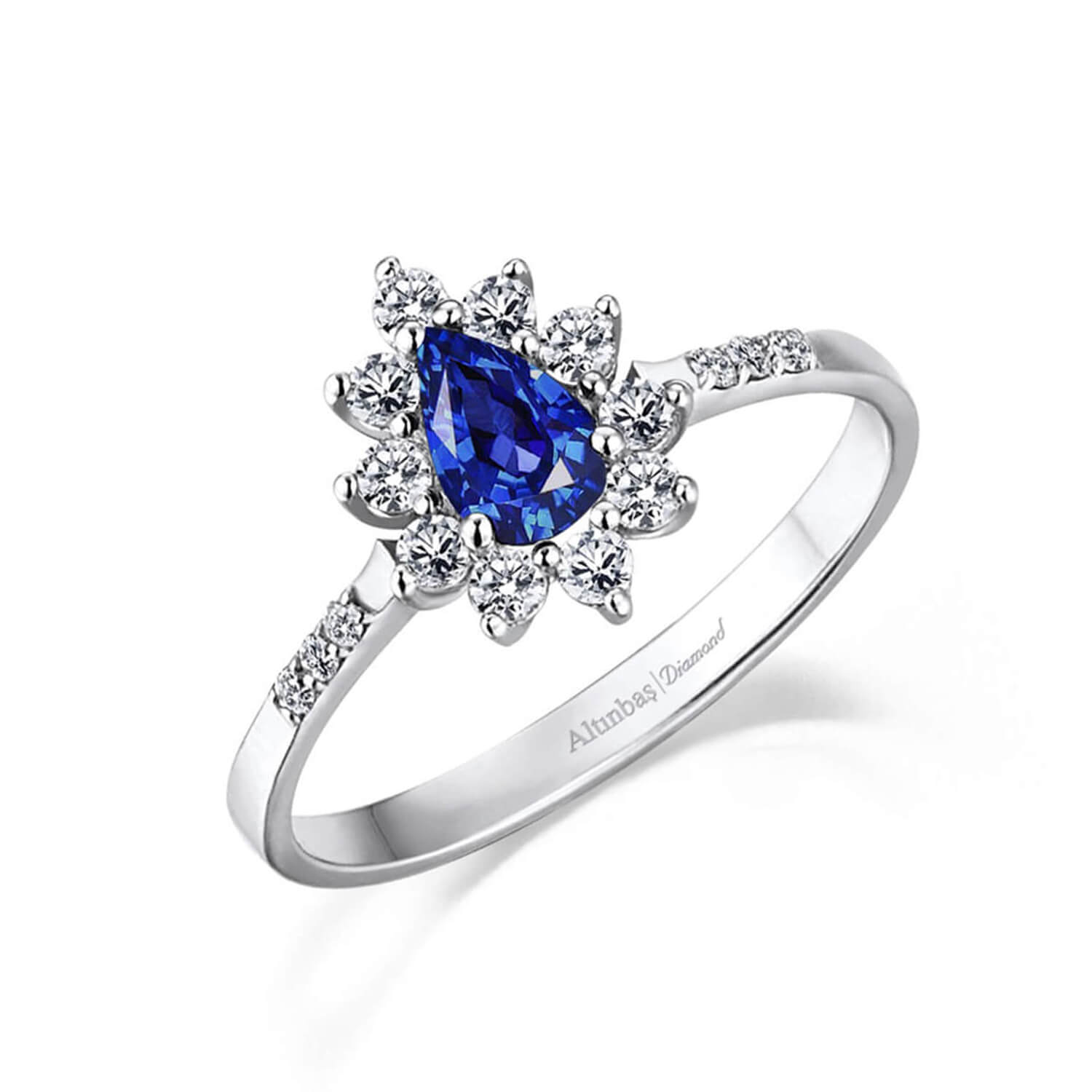 Pırlanta Safir Yüzük / VLN0248KS Altınbaş