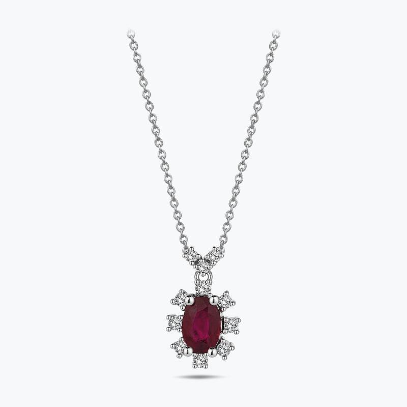 Collier Diamant Rubis